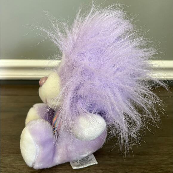 Vintage Embassy International Purple Plush Toy Lion With Swing Tag - Picture 2 of 6